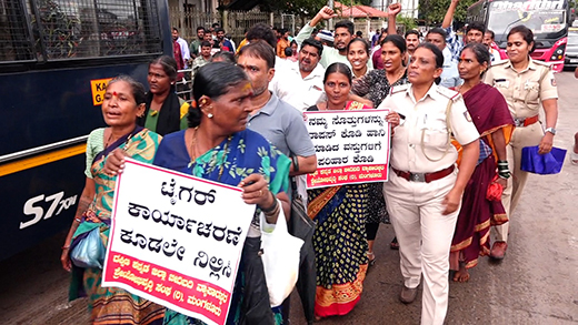 street vendors protest